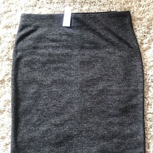 Ann Taylor Charcoal Knit Pencil Skirt - Size L